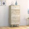 Ivara Solid Wood Chest of 5 Drawers in Natural Finish
