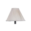 Marlin Off White Fabric Floor Lamp with Black Iron Base