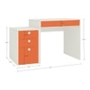 Eskada Kids Study Desk cum Printer Table with 4 Drawers in Light Orange Colour