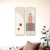The Castle Decor Modern Boho Botanical Wall Art Set of 2 Design 4 19x27 Inch