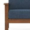Raynor 1 Seater Wooden Sofa (Midnight Indigo Blue)