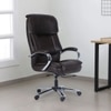 Ettorez Gloster High Back Leatherette Office Chair In Brown Colour