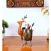 Desert Art Metal Handpainted Yellow Deer Pen Stand