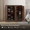 Webster 32 Pair Shoe Rack in Classic Walnut Finish