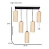 Devansh Solid Wood Electric Wall Light in Brown Colour with Multi Shade Count of 1 Light