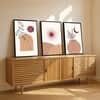 The Castle Decor Boho Abstract Botanical Wall Art Set of 3 Design 5 11x17 Inch