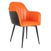 Adiko Leatherette Lounge Chair in Orange Colour