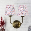 Devansh Metal Electric Wall Light in Gold Colour with Multi Shade Count of 2 Lights