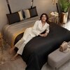 Stoa Paris 300TC UltrSatin King Size Bedsheet with 2 Pillow Covers Satin King Grey, Gold Black