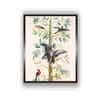Blue Yellow Small Bird Floral Canvas Wall Prints Canvas Wall Prints Set of 1 Multicolor Matte