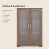 Hubert Low Kitchen Display Cabinet in Warm Walnut Finish