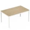Holven 6 Seater Rectangular Dining Table European oak & white