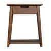 Oplux Solid Wood Bedside Table In Provincial Finish