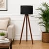 Two Fold Desmond Floor Lamp with Black Shade