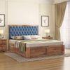 Avon Solid Wood King Size Box Storage Bed In Teak Finish