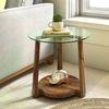 Jones Solid Wood Side Table in Teak Finish