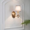 Dryden Single Light Wall Fitting In Brass Finish With Fabrick Shade