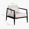 Archie Spindle Solid Wood Lounge Chair in Grey Colour