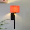 Devansh Metal Electric Wall Light in Black Colour with Orange Shade Count of 1 Light