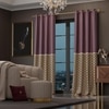 Stoa Paris Satin Long Door Curtain, 70% Blackout Curtains, Sun Protection, Set of 2, Versailles - Royal Rouge