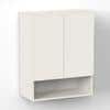 Opryt Engineered Wood Wall Mounted with Shelf Kitchen Cabinet Rack In White Finish