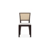 Argiro Solid Wood Dining Chair Set Of 2 In Mahogany Finish With Grey Fabric Colour