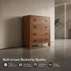 Walter Solid Wood Chest of Drawers in Amber Walnut Finish