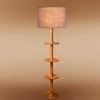 Devansh Shelf Wooden Floor Lamp