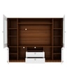 Casper Large Tv Unit Walnut And Frosty White 60 Inches Tv