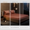 Stoa Paris 300TC UltrSatin Super King Bedsheet Set Satin Super Melted Caramel