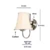 Devansh Metal Electric Wall Light in Gold Colour with Multicolor Shade Count of 1 Light