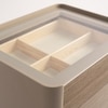 Venner Engineered Wood Bedside Table in Cream Colour