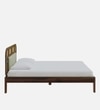 Rattan Solid Wood Queen Size  Bed Without Storage In Provincial Teak