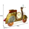 Metal Handpainted Decorative Scooter Wall Hanging Showpiece Clock By Craft Tree