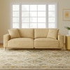 Airy 2 Seater Sofa In Leatherette Cream Color