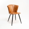 Rustic Metal Dining Chair in Brown Colour
