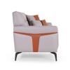Jonas 2 Seater Leatherette Sole in Oyster Grey Colour