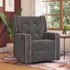 Irene One Seater Rocker Swivel Recliner in Space Grey Velvet Colour