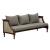 Colen 3+1+1 Seater Wooden Sofa in Grey Fabric