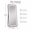 The Artment Black Halo Square Unbreakable Floor Mirror For Home (160 X 50 CM)