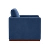 Bobby Boucle Fabric Lounge Chair in Blue Colour