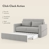 Camden Compact 3 Seater Pull Out Sofa cum Bed In Vapour Grey Colour