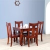 Holand Sheesham Wood 4 Seater Dining Set In Honey Oak Finish