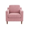Menta Boucle Fabric Lounge Chair in Pink Colour