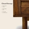 Terence Solid Wood Bedside Table in Teak Finish