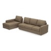 Apollo Compact Fabric Sectional Compact Sofa (Colour : Dune, Cushion : Soft, Back Type : Regular, Seating Capacity : Left Aligned 3 Seater + Left Aligned Chaise)