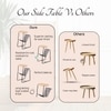 Rattan Iron Side Table in Black Colour