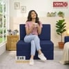 Usha Shriram Folding 1 Seater Single Foam Fold Out Sofa Cum Bed  in Dark Blue Colour