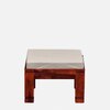 Sheesham Wood Coffee Table Set in Honey Oak Finish With Cushioned Stools