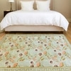 Luxe Home Polyester Floral Mist Carpet – (3x5 Feet, Multicolor, TPR)